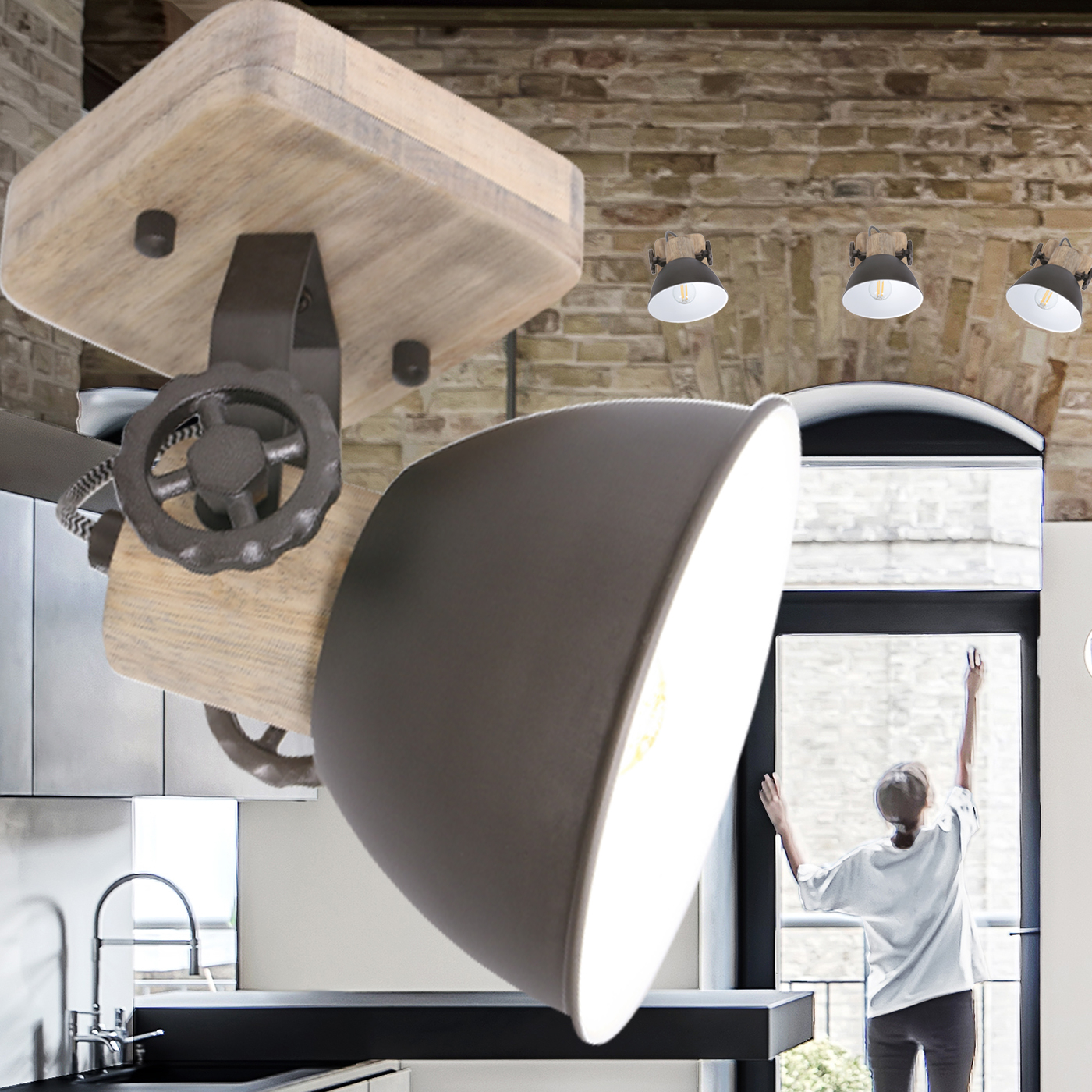 vanthoeftverlichting-voorburg-led-spot-gearwood-hout-1lichts