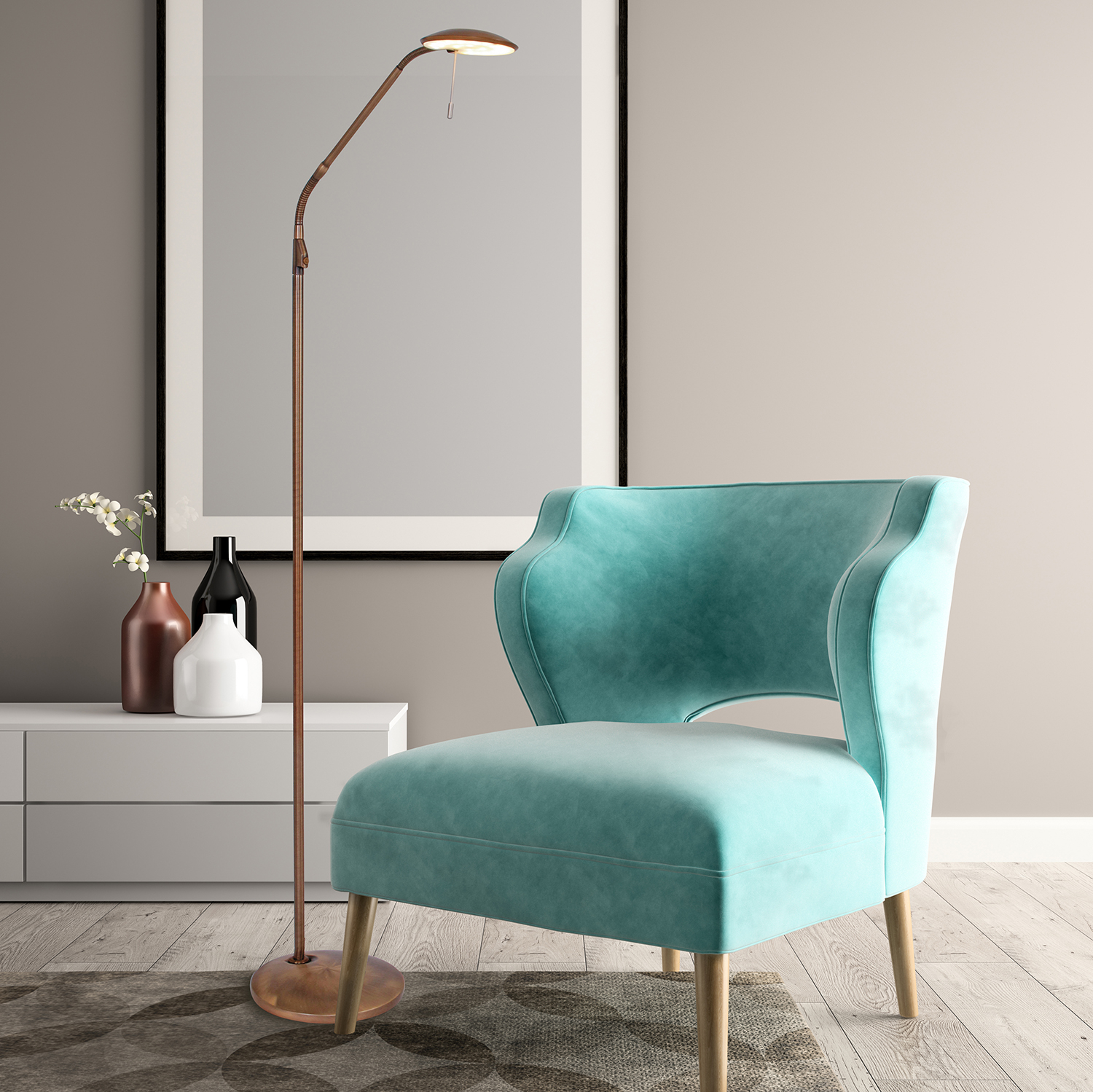 vanthoeftverlichting-voorburg-leeslamp-steinhauer-zenith-dimbaar-led