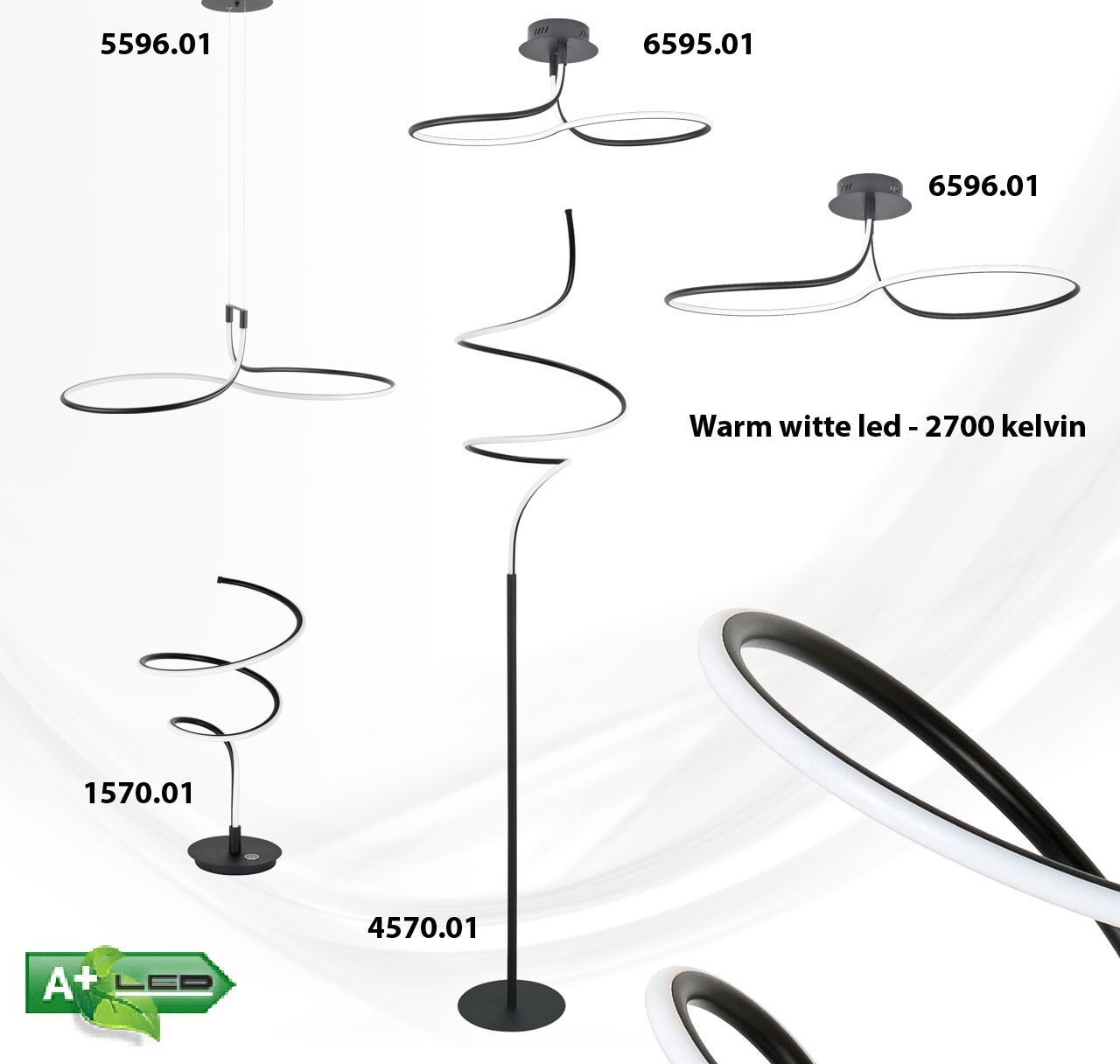 vanthoeftverlichting-voorburg-tafellamp-highlight-curl-led-staal-zwart-3stappen-dimbaar