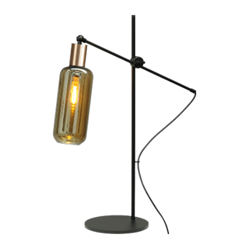 vanthoeftverlichting-voorburg-tafellamp-masterlight-bounty-glas-smoke-goud-zwart