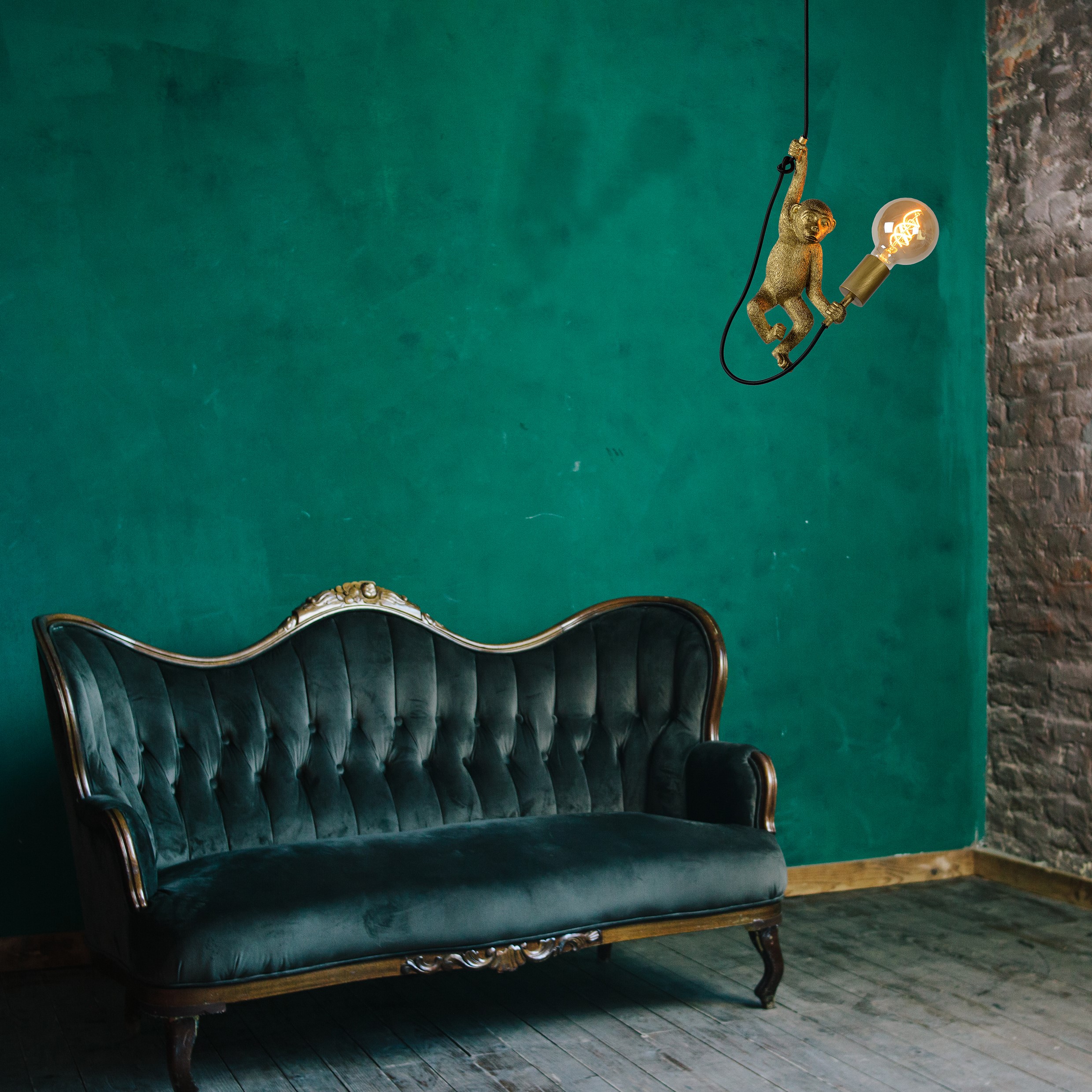 vanthoeftverlichting-voorburg-lucide-chimp-aap-hanglamp-led-goud vanthoeftverlichting-voorburg-lucide-chimp-aap-hanglamp-led-goud