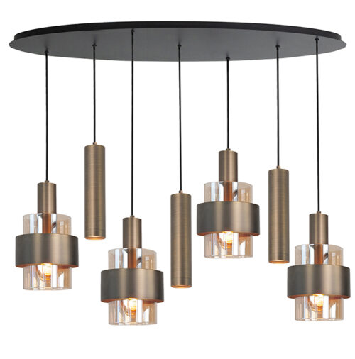 vanthoeftverlichting-leidschendam-highlight-marrone-hanglamp-amber-brons-zwart
